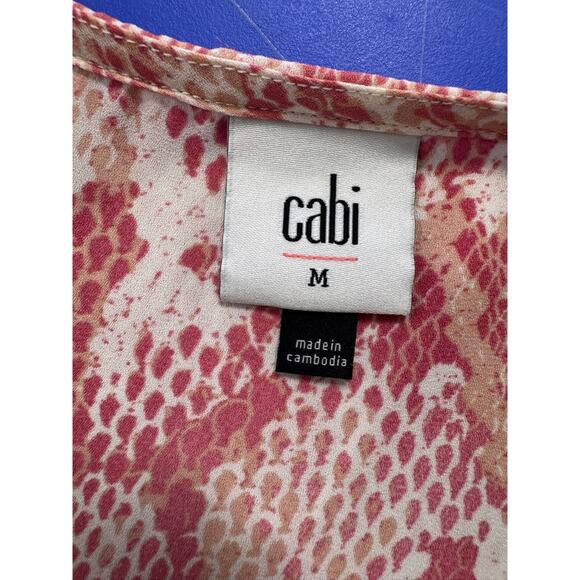 CAbi 5708 Bethany Snake Print Blouse Medium - Picture 6 of 11